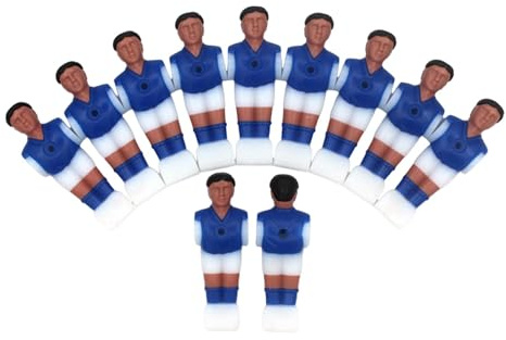 ZYIHNIRB 11x Tischkicker Figuren, Fußballspieler Zubehör, Statuen, Stangen, Tischkicker Figuren für Fußballbegeisterte, Fußballspielzeug, Blau