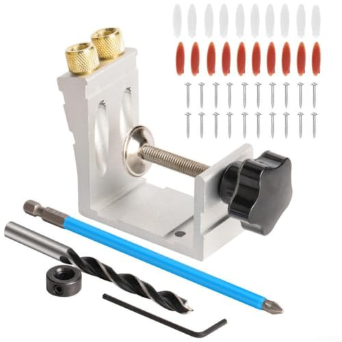 Set di guide per trapano tascabili regolabili, localizzatore angolato di 15 gradi per giunti a vite accurati, strumento di posizionamento per foratura in metallo per lavorazione del legno e
