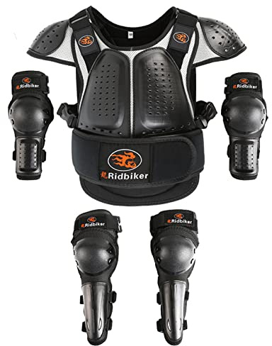 Kids Dirt Bike Gear Chest Protector Motocross，Youth Motorcycle Armor Suit with Knee Shin Guard Elbow Pads for Boys Girls Riding Protective Gear
