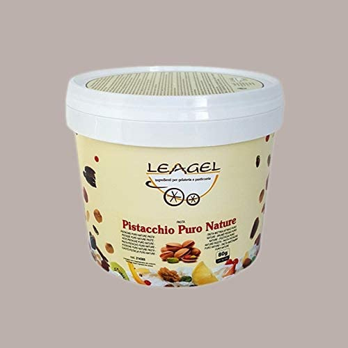 Pasta Gusto Pistacchio Puro 100% Nature Senza Coloranti per Gelato Leagel - 3,5 Kg -