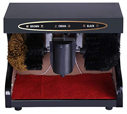 QFFL Shoe polisher machine Electric Shoe Cleaner with Automatic Sensing Probe Electric Shoes Polisher Portable Electric for Leather Bags Car Seat Maintenance (Color : Black)