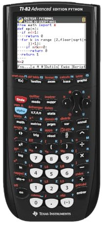 Texas Instruments TI-82 Advanced Phyton Edition Grafischer Taschenrechner (Farbdisplay) Schwarz