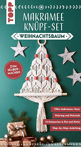 Makramee Knüpf-Set Weihnachtsbaum: Anleitung und Material für einen Weihnachtsbaum zum Selberknüpfen (Makramee-Sets)