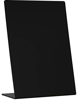 Europel Desktop Chalkboard L-Standard, A5, Polystyrene, Slate Style, Integrated Stable Base, Single-Sided Presentation, for Restaurant, Hotel, Festival, Food Truck, Office, Counter, 356286, Black