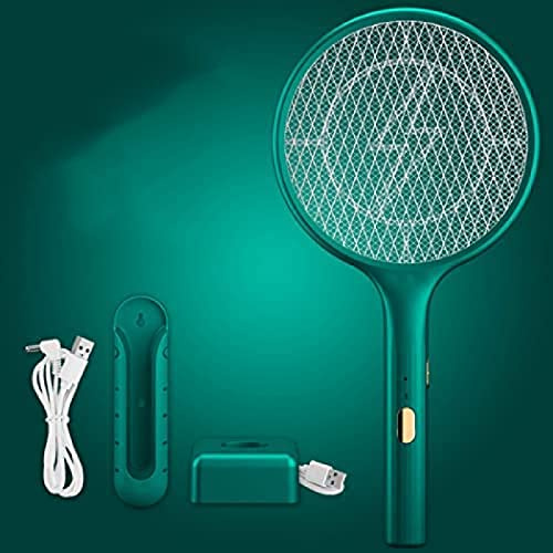 Raqueta Matamoscas, Matamoscas Eléctrico, Matamoscas Recargable Por USB, Luz LED De 3000 V, Malla De Seguridad De 3 Capas Segura, Encendido Automático Para Atraer Insectos Voladores Zap Para Uso E