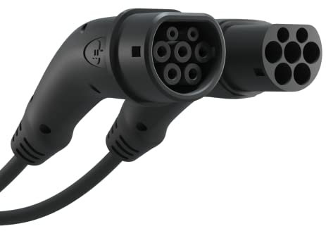 Wallbox Cable de Carga para Coches eléctricos, Tipo 2 a Tipo 2: 22 kW de Potencia, 5 m de Longitud, Modo 3, protección IP44, CA monofásica y trifásica