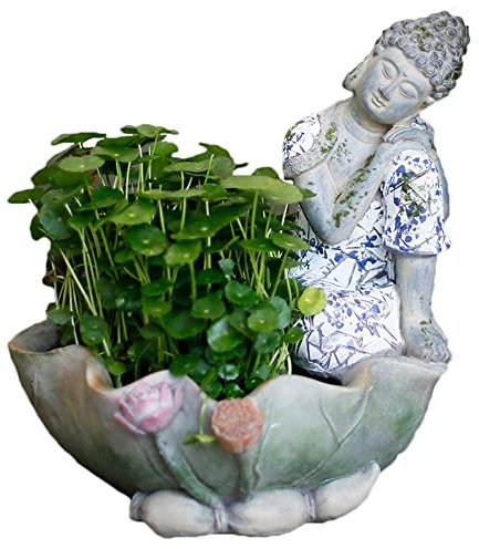 ZCBYBT Pflanzgefäße Aquaponic Gefäße Buddha Ornamente Garten Schüssel Töpfe Indoor Balkon Dekorative Pflanzgefäße