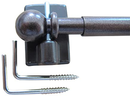 1 barre de vitrage de haute qualité – avec 2 crochets adhésifs marron et 2 crochets de vitrage – Couleur : bronze – Longueur : 30-40 cm, 40-60 cm, 60-90 cm, 90-130 cm (longueur : 30-40 cm)