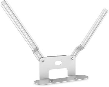 conecto, Lautsprecher-Halterung zur direkten Montage am TV für SONOS Beam Soundbar, Material: Stahl und Aluminium, weiß