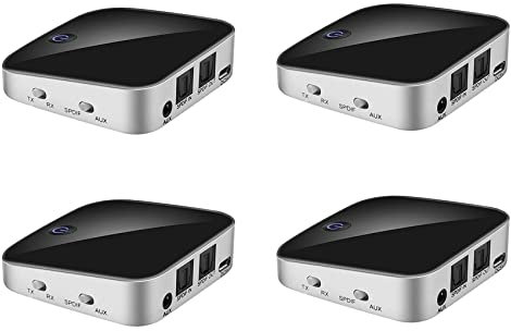 BRIUERG 4X -029 Adaptateur Bluetooth 5.0 2 en 1 émetteur Bluetooth 3.5mm AUX SPDIF Récepteur Audio pour Casque Haut-Parleur