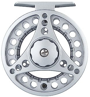 Aluminum Alloy Fly Fishing Reel, Fly Reels for Left & Right Hand River Lake Sea Stillwater Fishing - size # 7/8 (Silver)