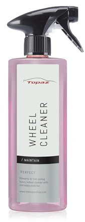 Topaz Car Wheel Cleaner, PH Neutral Wheel Cleaning Spray Iron Dust & Rim Dirt Removal, Car Polish & Cleaning Product, Fast-Acting, Safe for Supercars & Corrosion Inhibitor - 500ml
