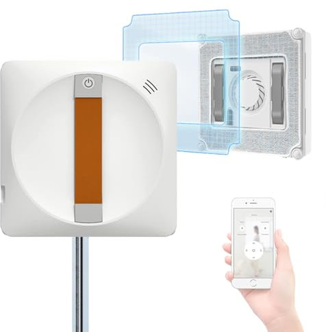 Quixnova Window Cleaner Robot, Dual Direction Auto-Spray Smart Window Cleaner with Triple Safety System, intelligent Route Planning, Automatic Window Washer