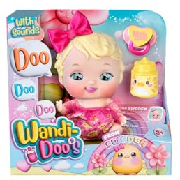 WANDI-DOO'S from Sweden – Kaukasische Babypuppe aus skandinavischen Ländern, spricht mit der universellen Sprache der Babys, Kükenwindel mit 2 Zubehörteilen, Flasche und Schnuller, Berühmt (WAD03000)