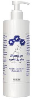 Ozo-Vet | Shampoo Ozonizzato 250ml – Shampoo per cani, per lavaggi Frequenti, Protettore per Cute, Mantello lucido morbido e pettinabile