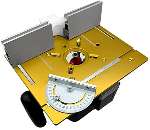 JDQTPOET Set Completo di Installazione del di Sollevamento della fresatrice, Piastra Base per Inserto per la Lavorazione del Legno in Alluminio per Sega da banco, Kit di Sollevamento della fr