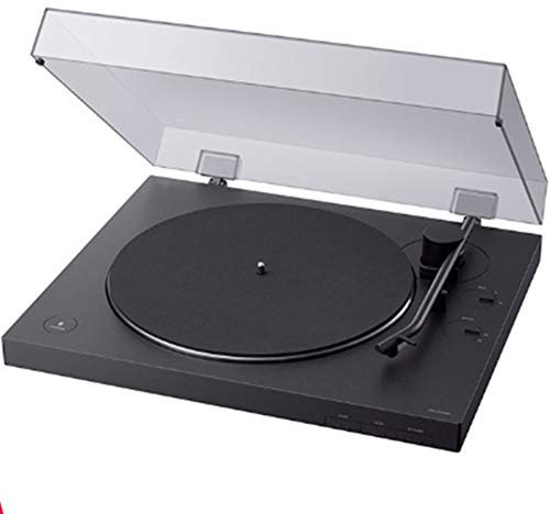 OLSKFUH Giradischi Giradischi Bluetooth Giradischi in Vinile Giradischi retrò Grammofono con Copertura Antipolvere collegabile Tramite Bluetooth, 430x108x367mm, Nero