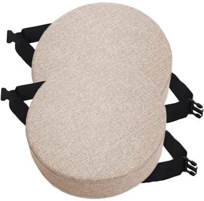 Juego de 1/2 Cojines para Silla Redondos, 30cm/35cm/40/45cm, Almohadilla Antideslizante para Taburete de Silla,Cojín de Asiento Redondos, para jardín, ordenador,oficina, cocina(Color 2,30x30x5cm2pcs)