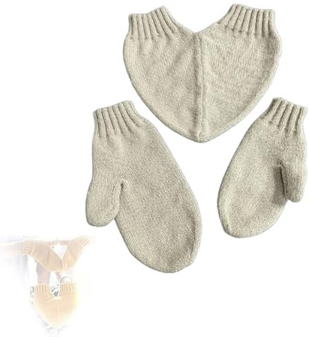 Lustige Händchen haltende Handschuhe, Hand in Hand haltende Fäustlinge für verliebte Paare, gestrickte Vollfingerhandschuhe für Paare, gestrickte warme Handschuhe (One Size,Gray)
