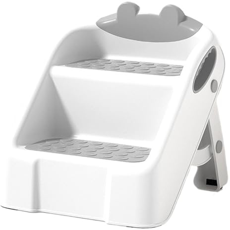 Marchepied pour Tout-Petits - Double marchepied Stable et Pliable à 2 marches pour, Multifonction, pour Salle de Bain, Chambre d'enfant, Cuisine
