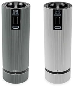 PEUGEOT - Line u'Select 15 cm Rechargeable Electric Pepper and Salt Mill - 6 Predefined Settings - Powdered Salt Innovation, Zirlion Mechanism - Aluminium and Carbon Finish