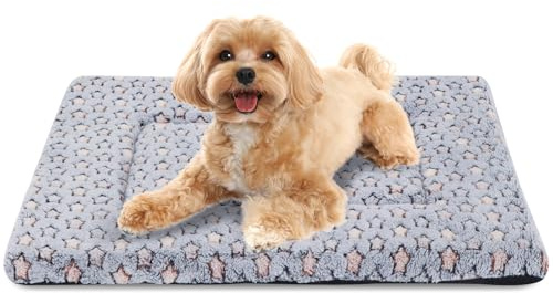BVAGSS Orthopädisches Hundebett, Waschbar Hundematte, Plüsch Hundekissen Weiche und Warme Hundematte für klein mittel große Hunde, rutschfeste Unterseite XH083 (75x50cm,Blue Star)