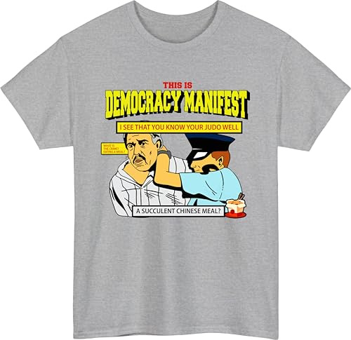 This is Democracy Manifest Meme T-Shirt, Succulent Chinese Meal Shirt, Internet Joke Humor Tee, Unisex Friends Top
