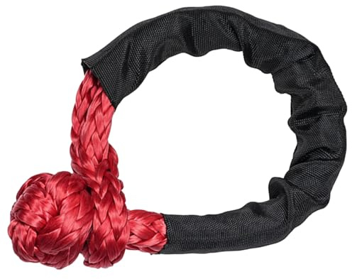 Oxxggkao Manilles souples synthétiques de 1,27 cm pour la récupération et le remorquage pour voiture, camion, véhicule 17 tonnes, manilles souples