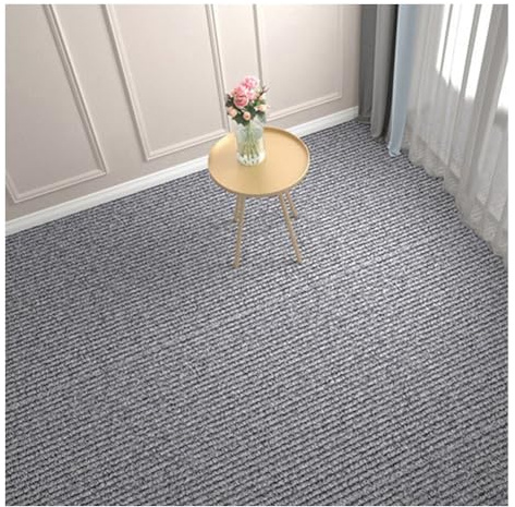 30x30 cm Antidérapantes Moquette Autocollante pour Maison Bureau Commerce Résistant Moquette Adhesive Revetement de Sol Interieur Chambre Salon Corridor Entrée,Gris 1,20 Pièces