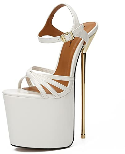 WQHPLMD Plus Size Women Pumps Platform Sandals Open Toe 22cm Stiletto Dress Shoes Pump Party Wedding Sandal Origin China