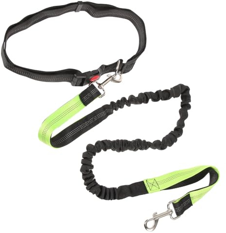 DECOMELODY Laisse Rétractable sans Mains pour Chien avec Ceinture Sangle de Traction pour Promenade Extérieur