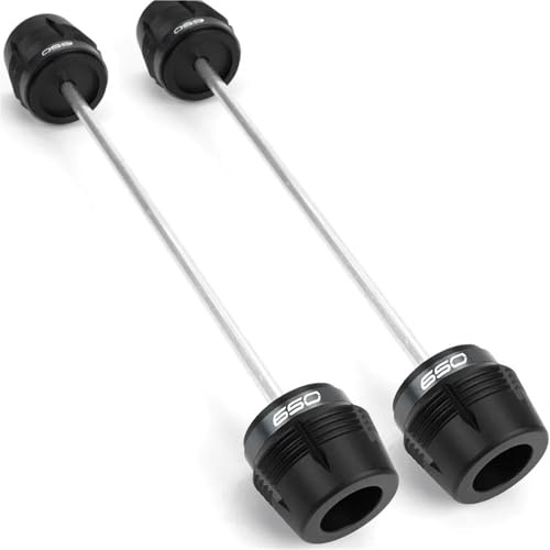 Sturzpads Für Vorder Und Hinterrad Gabel Achse Für Kawasaki Z650 Z650RS Für Ninja 650 2019–2025(Front Rear Titanium12)