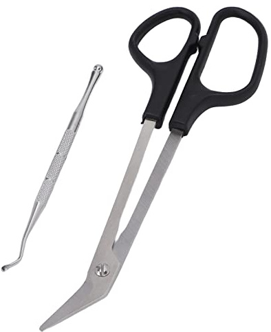 Sorandy Grand Coupe-ongles en Acier Inoxydable, Ciseaux à Ongles de Conception Ergonomique avec Coupe-ongles pour Adultes, Longs