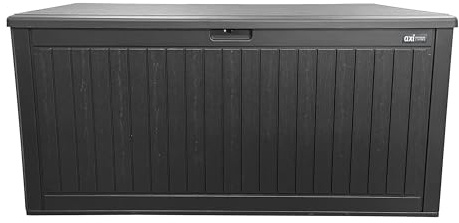 AXI Mike Coffre De Jardin En Plastique, Noir, 1000 Litres | Boite De Rangement Extérieur Pour Coussins Avec Fond | Rangement Extérieur/Imperméable - 141 X 72 X 72,5 Cm