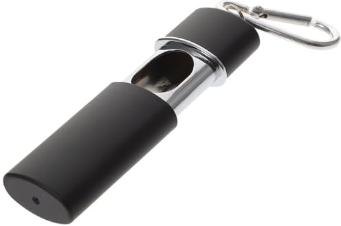 jojofuny Portacenere Design Semplice Rettangolare Portatile Portachiavi in Metallo e Nero, Chiusura Ermetica per Smaltimento All'aperto come Barbecue e Pesca