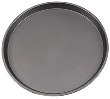 YGLEEULI Pizzaplåt non-stick pizzapanna av kolstål, pizzaugnplåt, platt, rund, pizzaplatta, stekform, bakredskap