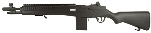 Double Eagle Airsoft-Gewehr im M35F-Stil M14 - Federmodell - Manuelles Scharfschalten/Einzelschussschießen - Material: hochbeständiger Kunststoff - Farbe: Schwarz - Leistung 0,4 Joule