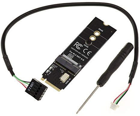 KALEA-INFORMATIQUE M2 E Key o E+A Key card to M.2 M Key port adapter per schede WiFi e Bluetooth, compatibile con Intel 7260.