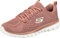 Skechers Women's Graceful Get Connected Sneaker, Mauve Mesh Trim, 6.5 UK