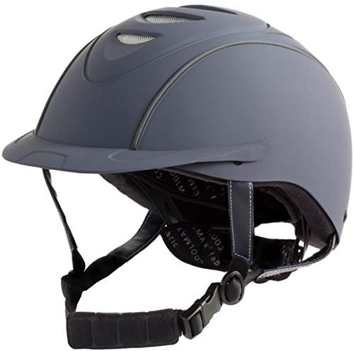 RL24 - Reithelm Perfection | atmungsaktiv & größenverstellbar | Reitkappe in dunkelblau | erhöhte Belüftung durch obere Lufteinlass- und Auslassöffnungen | Größe S (48-52cm)