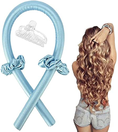 Heatless Curling Rod Headband, ohne Hitze, mit Lockenstab, Lockenwickler, ohne Hitze, Heatless Curling Ribbon für langes und mittellanges Haar