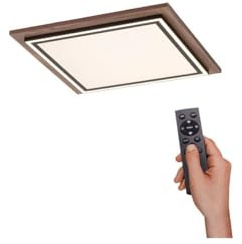 Paul Neuhaus LED, Deckenleuchte, Palma 534x534mm, 50W-3300lm, 2700-5000K,Holzoptik