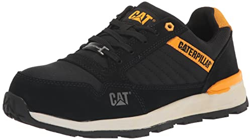 CAT Men's Venward Composite Toe Industrial Shoe, Black/Cat Yellow, 13 Wide