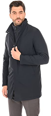 Ciabalù Cappotto Uomo Invernale Elegante Giubbotto in Tessuto Tecnico Lungo Slim Fit