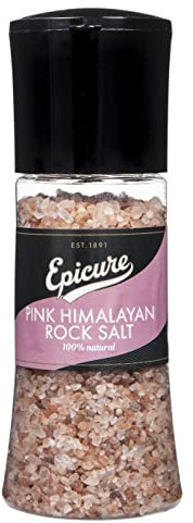 Epicure Pink Himalayan Rock Salt, Freshly Ground Seasoning Grinders, 320 g (Pack of 1)