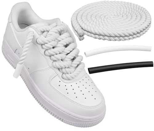 Endoto Cordones para Air Force 1 Shoe Laces Shoelaces | Gordos Gruesos Cuerda Cordón Con Perforación | Material: Algodón