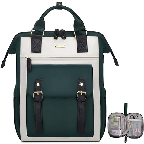 LOVEVOOK Rucksack Damen, 15,6 Zoll Schulrucksack Teenager Mädchen mit Datenkabel-Beutel, Wasserdicht Schultasche Laptop Backpack Rucksäcke für Schule Uni Büro Business Reise