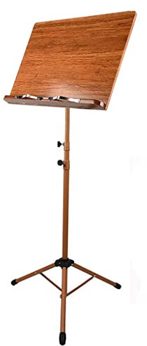 Samnuerly Notenständer, höhenverstellbar, Notenhalter, Schwerer Notenständer aus Holz, Violine, Gitarre, Ukulele, Notenbuchhalter