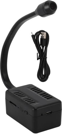 Zunate Mini Telecamera WiFi, Telecamera di Sicurezza Interna HD 1080P, Obiettivo a Collo di Cigno Flessibile, Piccola Fotocamera Ricaricabile Tramite USB, Conversazione Bidirezionale,