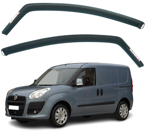 Lot de 2 déflecteurs d'air compatibles avec Fiat Doblo 2010 2011 2012 2013 2014 2015 2016 2017 2018 2019 2020 2021 2022.